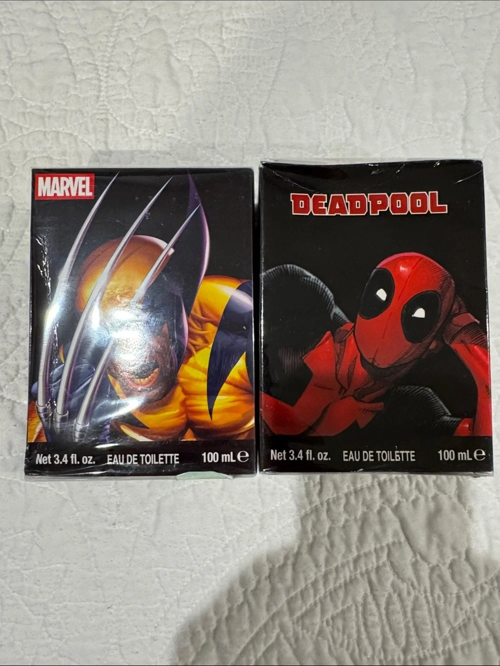 Marvel Wolverine & Deadpool Fragrance Duo - Red, Black, Yellow, Purple